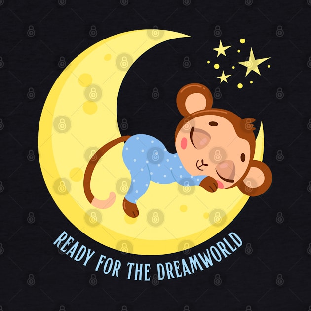 Ready for the dream world Hello little monkey in pajamas sleeping cute baby outfit by BoogieCreates